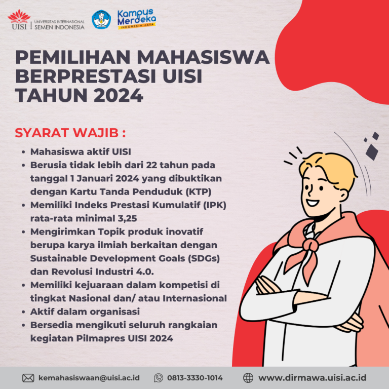 PEMILIHAN MAHASISWA BERPRESTASI (PILMAPRES) UISI 2024