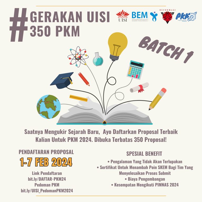 PENDAFTARAN PROGRAM KREATIFITAS MAHASISWA (PKM) 2024