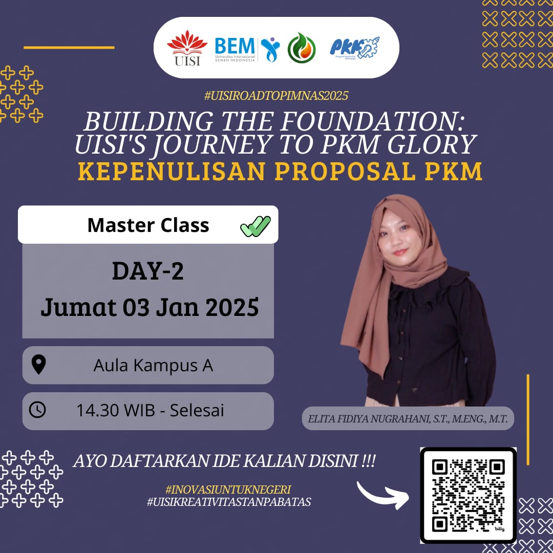 ✨ MASTERCLASS PKM UISI 2025: Penulisan Proposal PKM 🌟