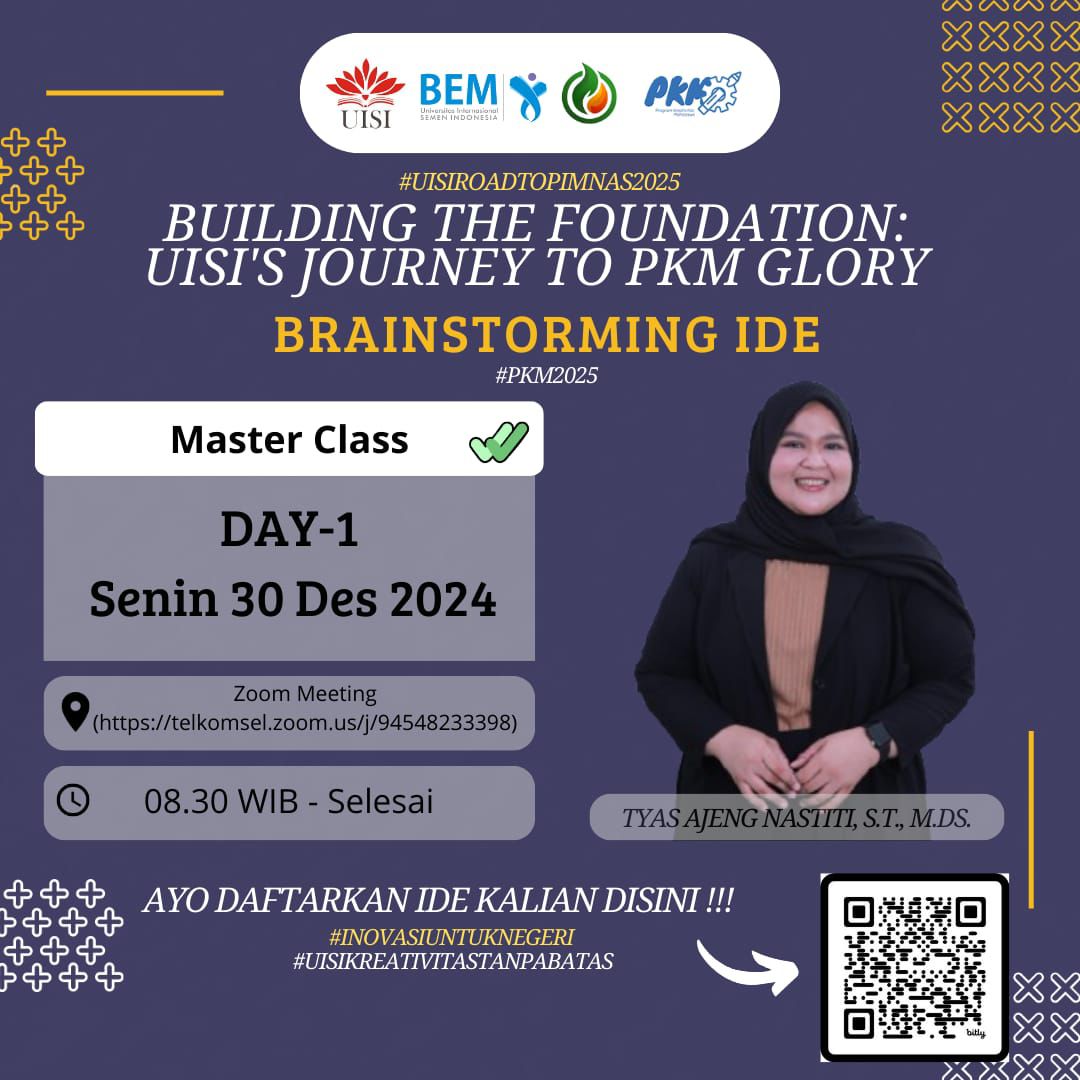 ✨ MASTERCLASS PKM UISI 2025: BRAINSTOARMING IDE KREATIF PKM 🌟