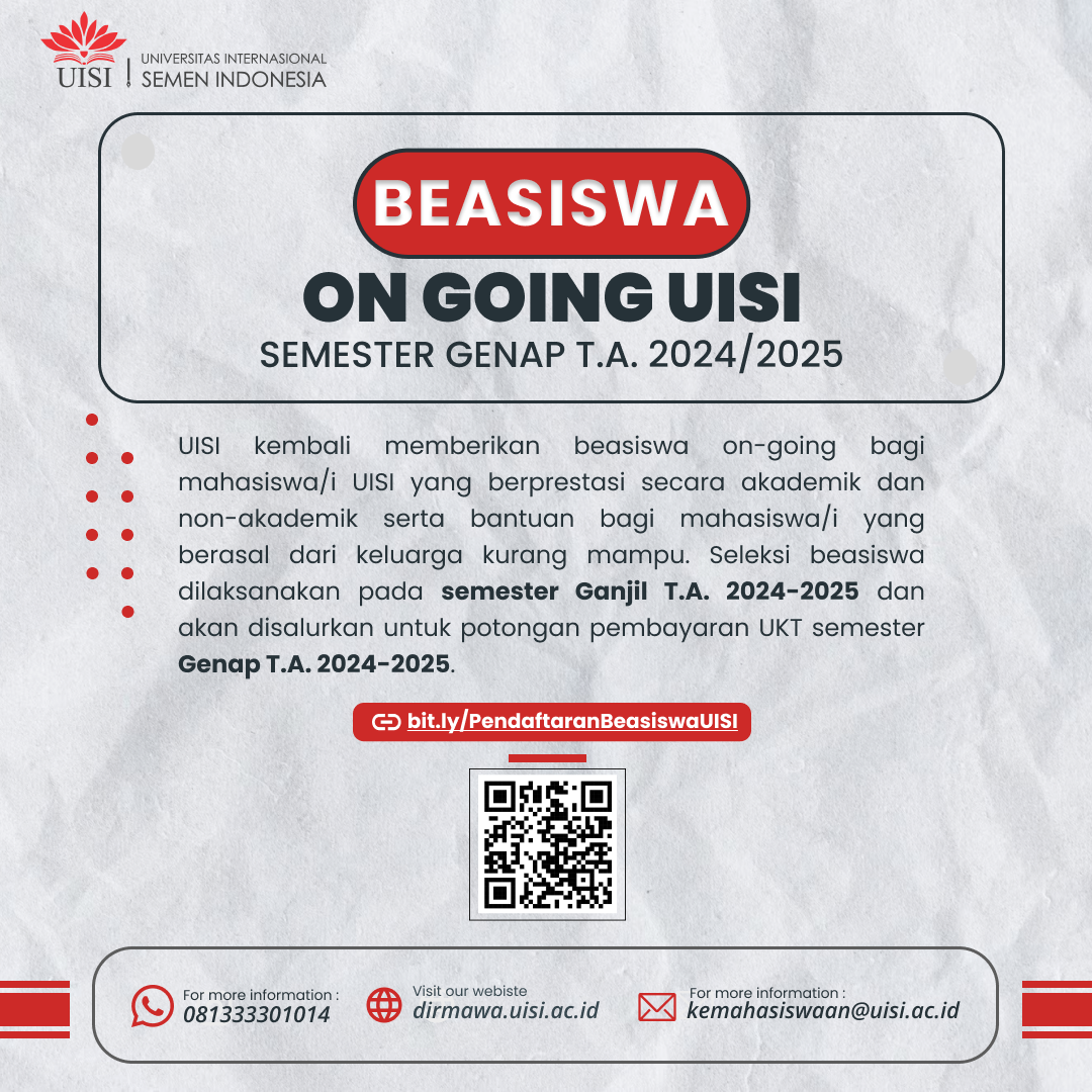 BEASISWA ON GOING UISI SEMESTER GENAP T.A. 2024/2025