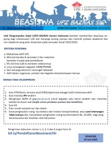 BEASISWA UPZ BAZNAS SEMEN INDONESIA SMT. GANJIL 2025/2026